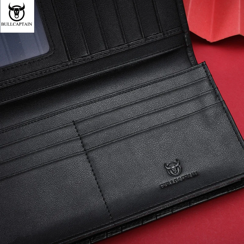 بولكابتن محفظة رجالي من الجلد الطبيعي منتج مميز محافظ من جلد البقر للرجال محفظة قصيرة Portfeuille Homme محافظ قصيرة