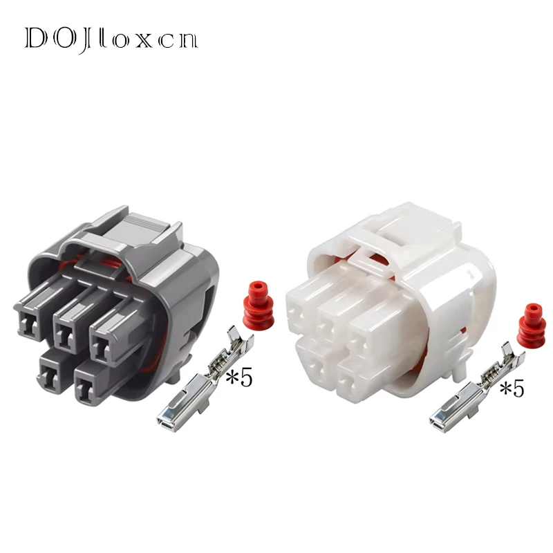 1/5 Sets 5 Pin Automotive Female Connector Oil Fuel Pump Assembly Plug MG641521-4 90980-11077 7283-1156 For Toyota Corolla