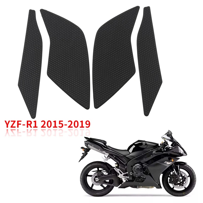 Moto RéServoir Traction Pad PoignéEs Caoutchouc RéServoir de Gaz DéCalcomanies GenouillèRe pour Yamaha