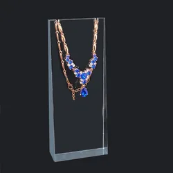 Acryl Hoge Kwaliteit Mode Transparante Driehoek Crystal Sieraden Display Standaard Ketting Oorbellen Schieten Display Set Vierkante
