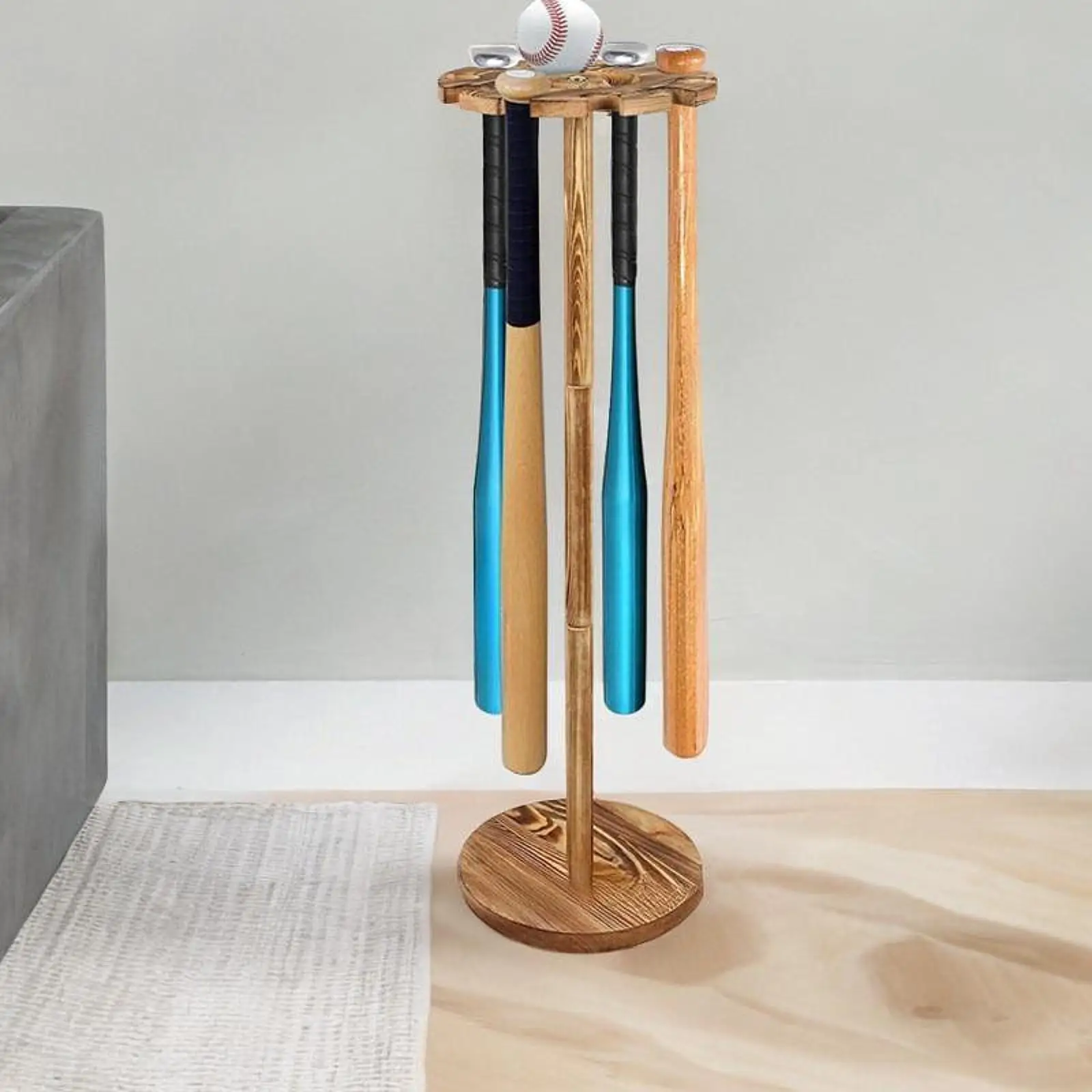 Baseball Bat Holder Organizer Rack Simple Practical Home Decor Portable Stable Gaming Room Storage Baseball Bat Stand