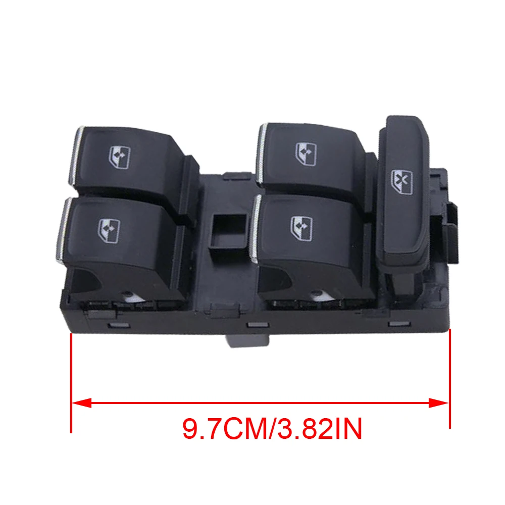 OYOTE 5E0959857A 5E0959857E 5ED959857 Power Window Switch Control Button With Chrome For Skoda Octavia Fabia 2013-2018