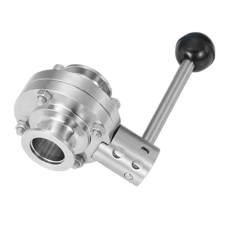 KF 16 25 40 50 Vacuum Clamp Ferrule Butterfly Valve SUS 304 Stainless Steel Sanitarry Plumbing Flow Control Hombrew Beer