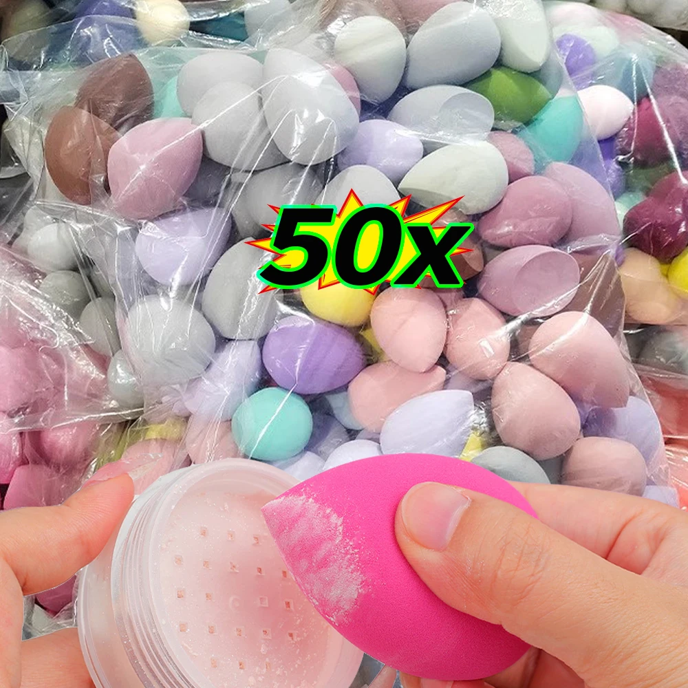 

10/20/50PCS Multicolor Waterdrop Shape Makeup Sponge Mini Soft Foundation Loose Powder Cosmetic Puff Women Makeup Accessories