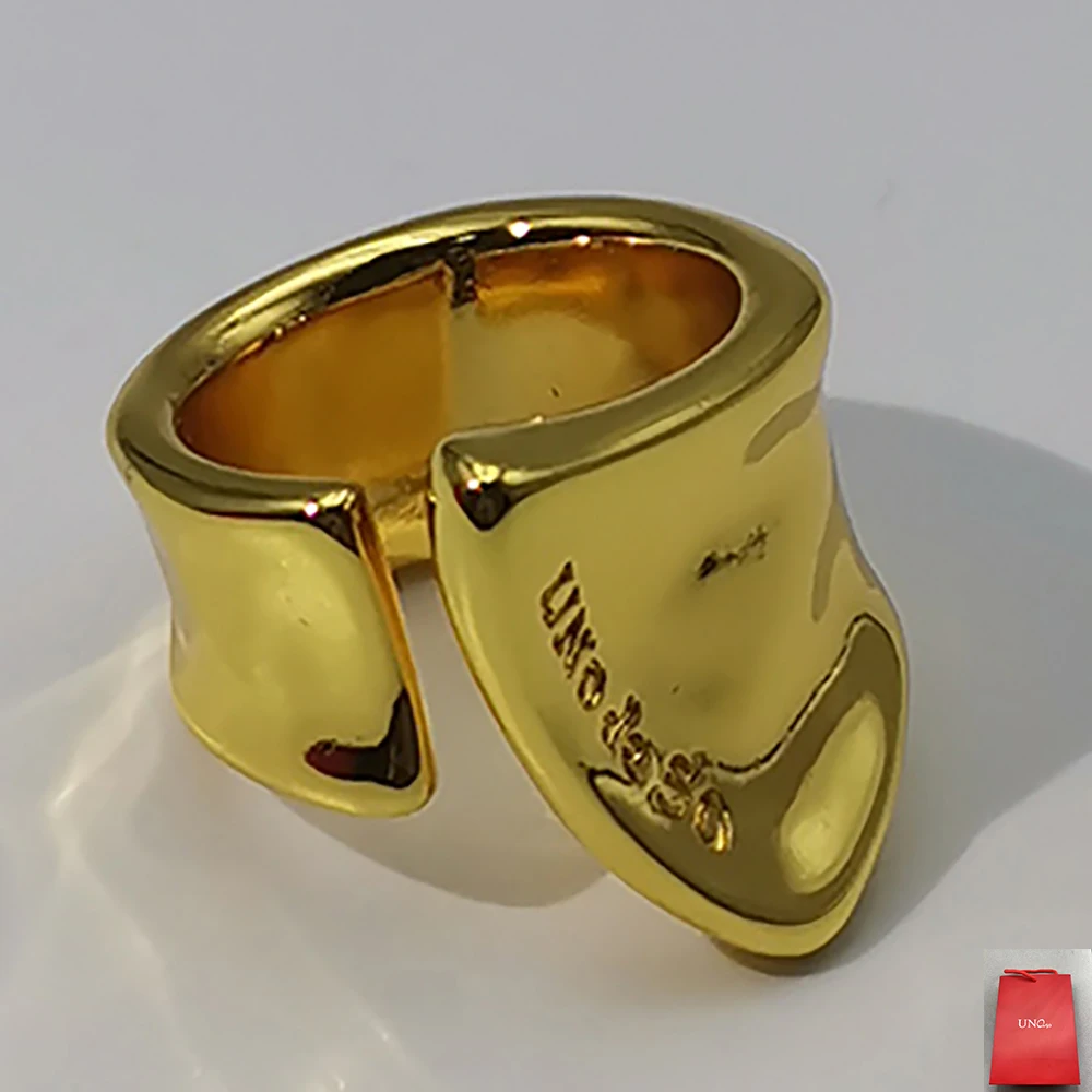 2024 Spanish New Punk Hip Hop Rock Gold Geometric Open Ring Couple Accessories Festival Gift