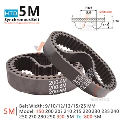 HTD 5M Timing Belt perimeter 150 To 800MM Model 150-5M 200-5M 210-5M 230-5M 235-5M 250-5M 300-5M To 800-5M Belt 3D printer Parts