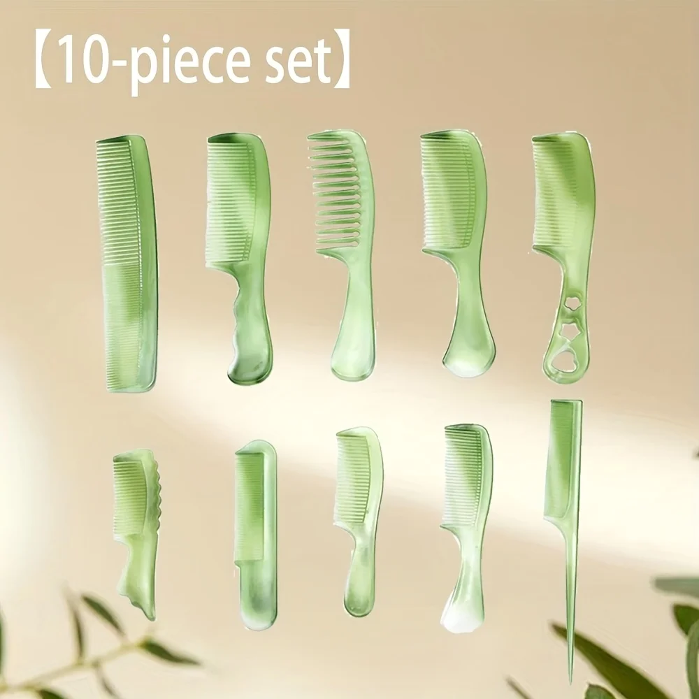 

10 шт./компл., набор расчесок ручной работы, складная прочная бытовая расческа с сухожилиями, не теряет зубы, антистатическая портативная расческа