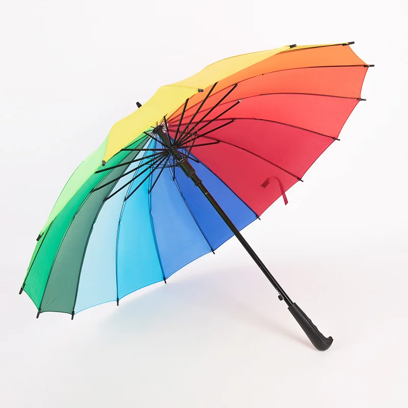 

50pcs Fashion Rainbow Pagoda Palace Creative Umbrella Sun Rain Lady Princess Royal Long-handled Straight Golf Umbrella SL5001