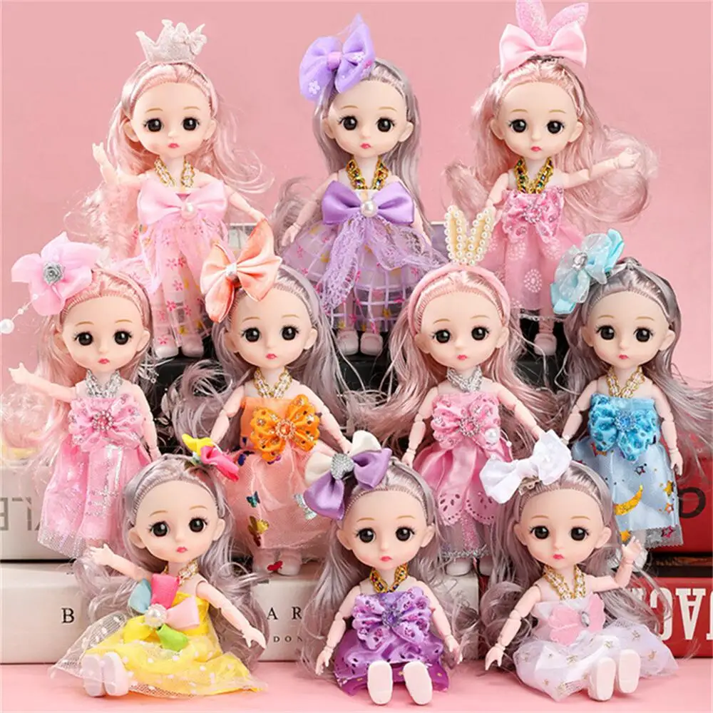 16cm BJD Doll 1/12 Scale with Clothes and Shoes DIY Movable 13 Joints Fashion Princess Doll Figure Happy Girl Gift Child Toys