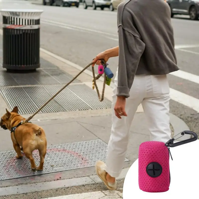 Bolsas de basura para mascotas, dispensador de bolsas de basura portátil, soporte para bolsas de residuos de perro, organizador de recogida de cachorro y gato al aire libre