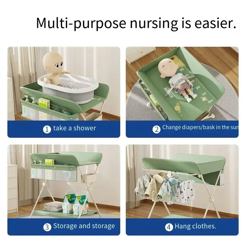 Portable Baby Diaper TableFoldable Baby Massage and Touch TableNewborn Nursing TableMultifunctional Baby Diaper Changing Table