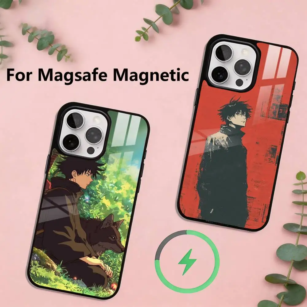 

M-Megumi F-Fushiguro Phone Case For iPhone17,16,15,14,13,12,11 Plus,Pro Magnetic with Magsafe Wireless Charging