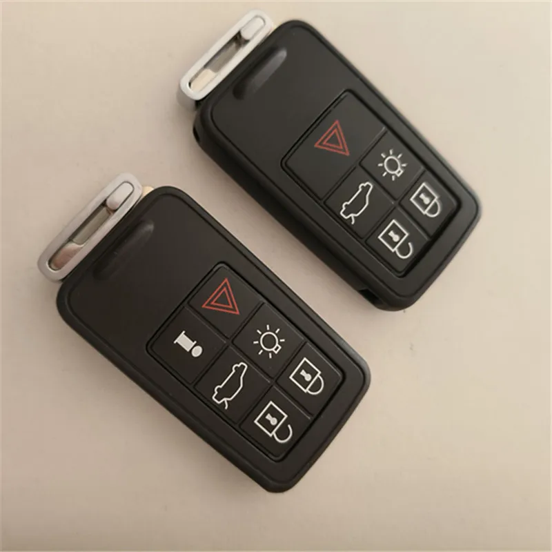 2PCS Remote Car Key Shell For Volvo XC60 S60 S60L V40 V60 S80 XC70 5/6 Buttons With Uncut Blade Key Cover Fob Case