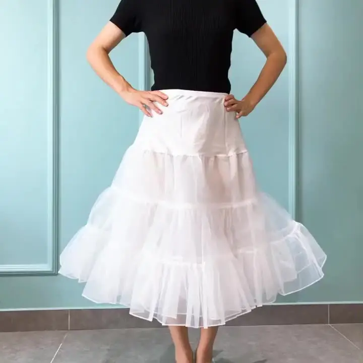 Vintage Hochzeit Braut Petticoat Cosplay Rockabilly Kleid Krinoline für Frau Hochzeit Braut Unterrock Rockabilly Tutu
