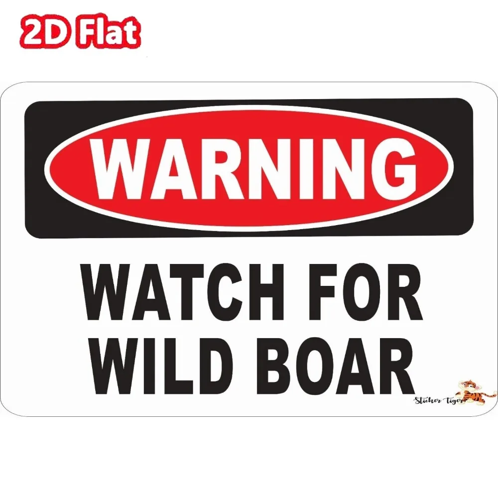 

Decorative Painting，WARNING WATCH FOR WILD BOAR Aluminum Metal Novelty Sign