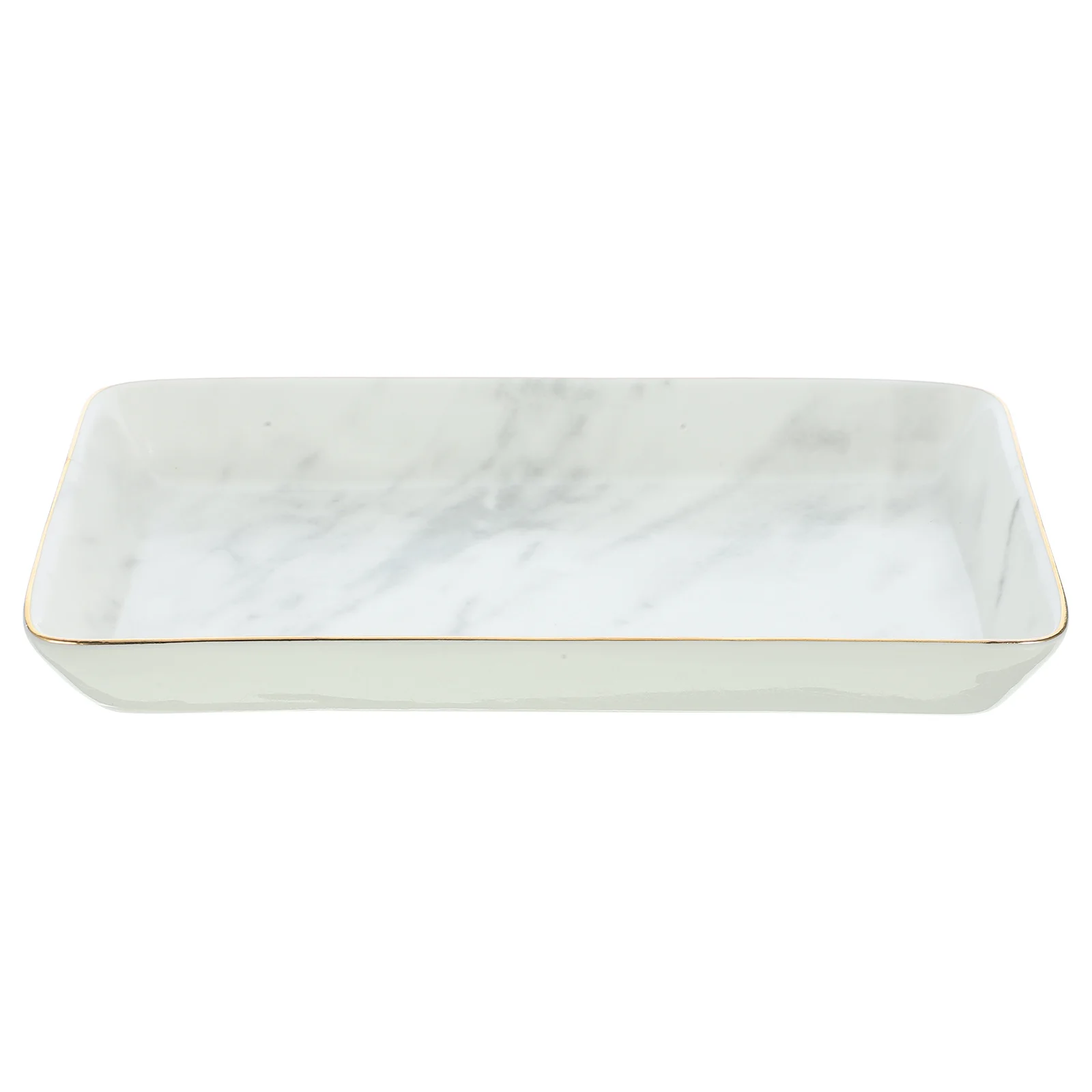 

Marble Pattern Ceramic Jewelry Tray Nordic Style Large Size Organizer for Cosmetics and Accessories Elegant Vanity Dish