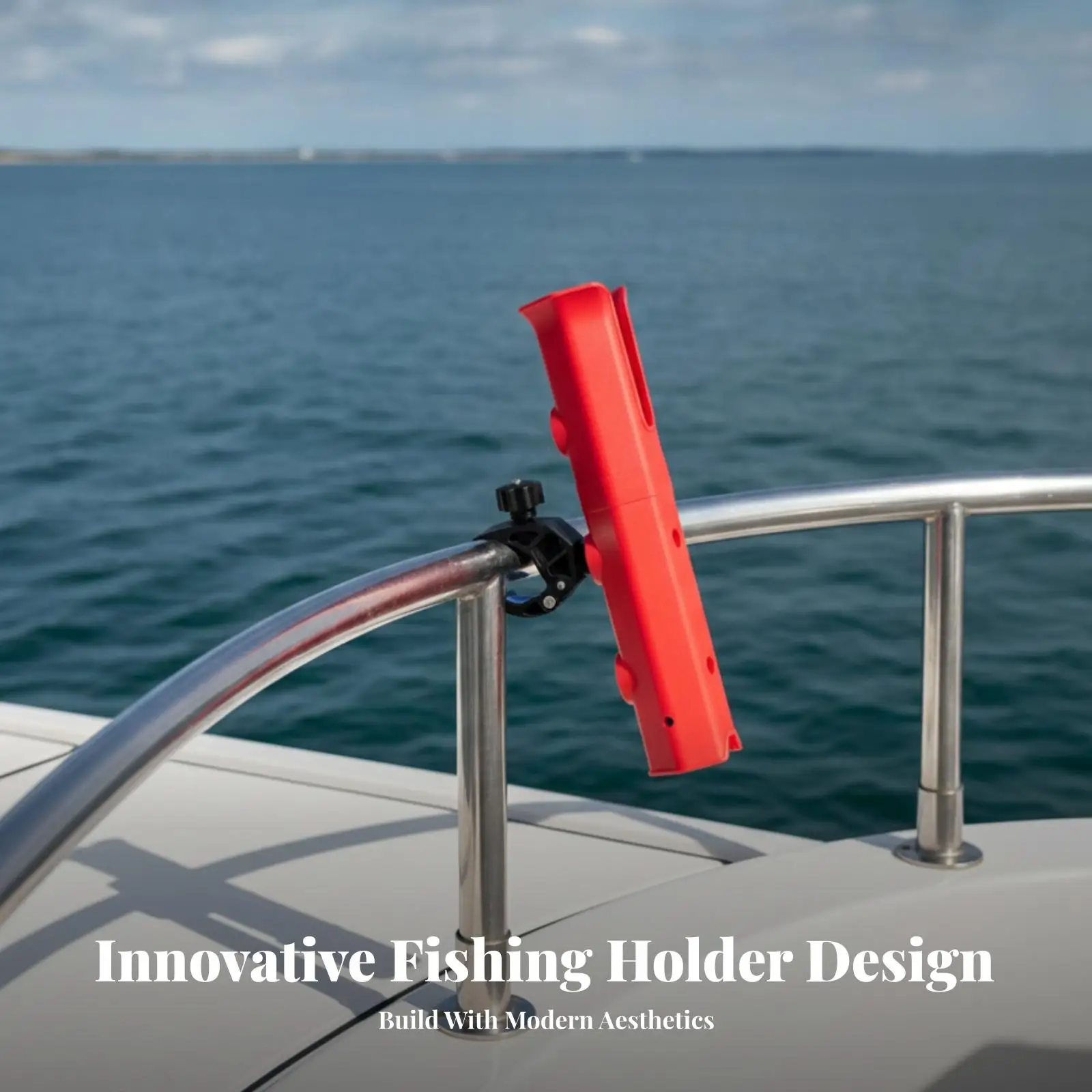 Boat Rail Mount Rod Holder Plastic Adjustable Rotating Vertical Fishing Rod Rest for Yacht and Kayak Use