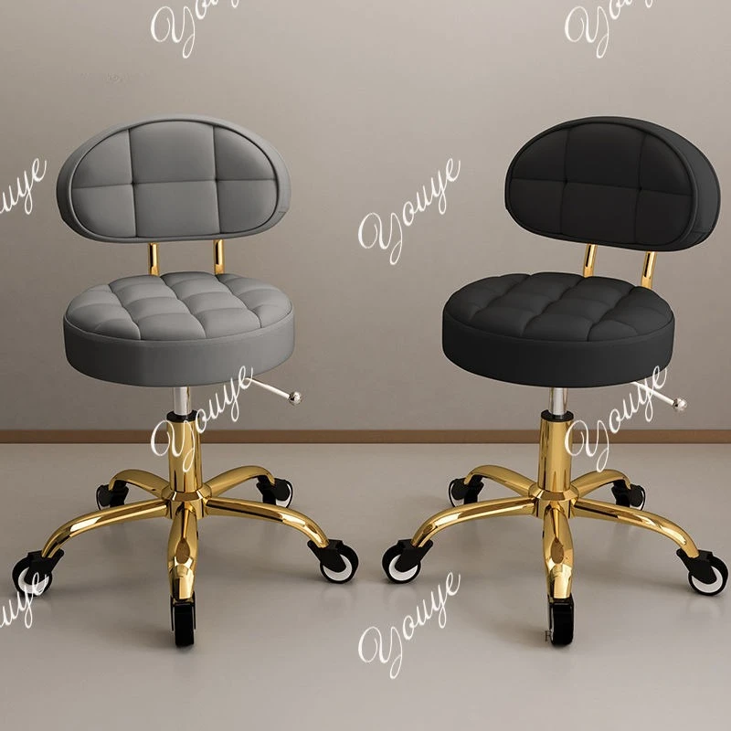 الشمال رفع قطب صالون تجميل البراز الخفيفة الفاخرة بكرة كراسي الحلاق لصالون الأثاث كراسي صالون تصفيف الشعر الإبداعية #4