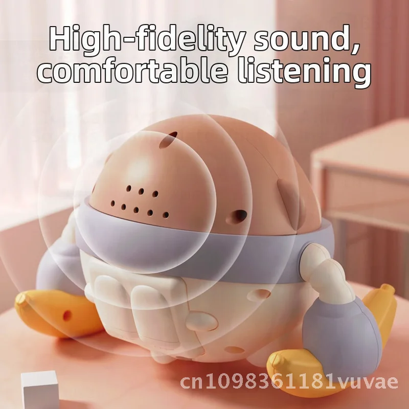 0-1세 아기 교육용 장난감 원숭이 - 머리 들어 올리기 연습 및 기어가는 법 배우기, 인터랙티브 텀블링 원숭이 장난감