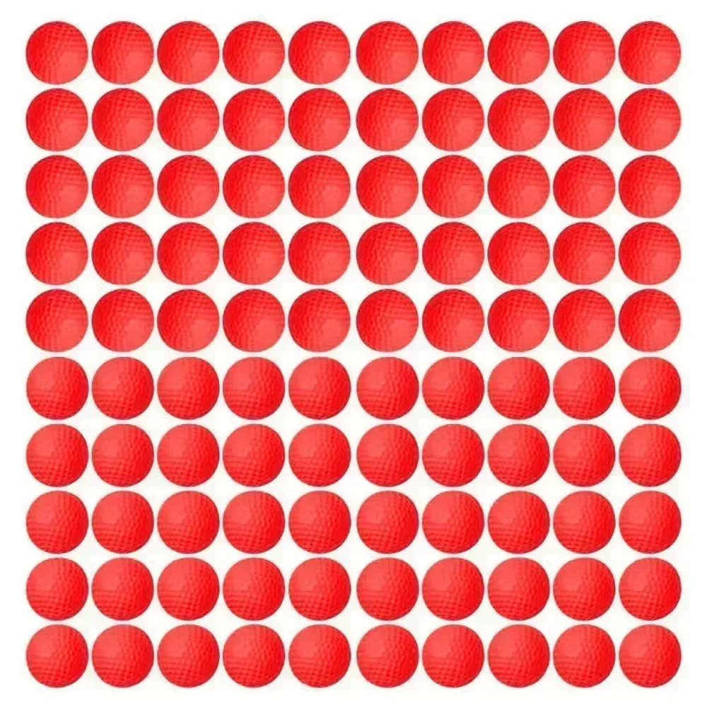 H25/50/75/100 SZT. Czerwone Miękkie Kulki z Pianki Apollo do Pistoletów Zabawkowych Rival, Kulki do Treningu na Zewnątrz, Czerwone Amunicje