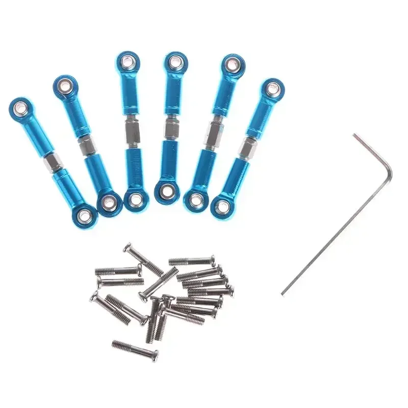 

6Pcs Adjustable for Wltoys A949 A959 A969 A979 K929 Upgrade Parts Metal Linkages Pull Rod Servo Link A959-03