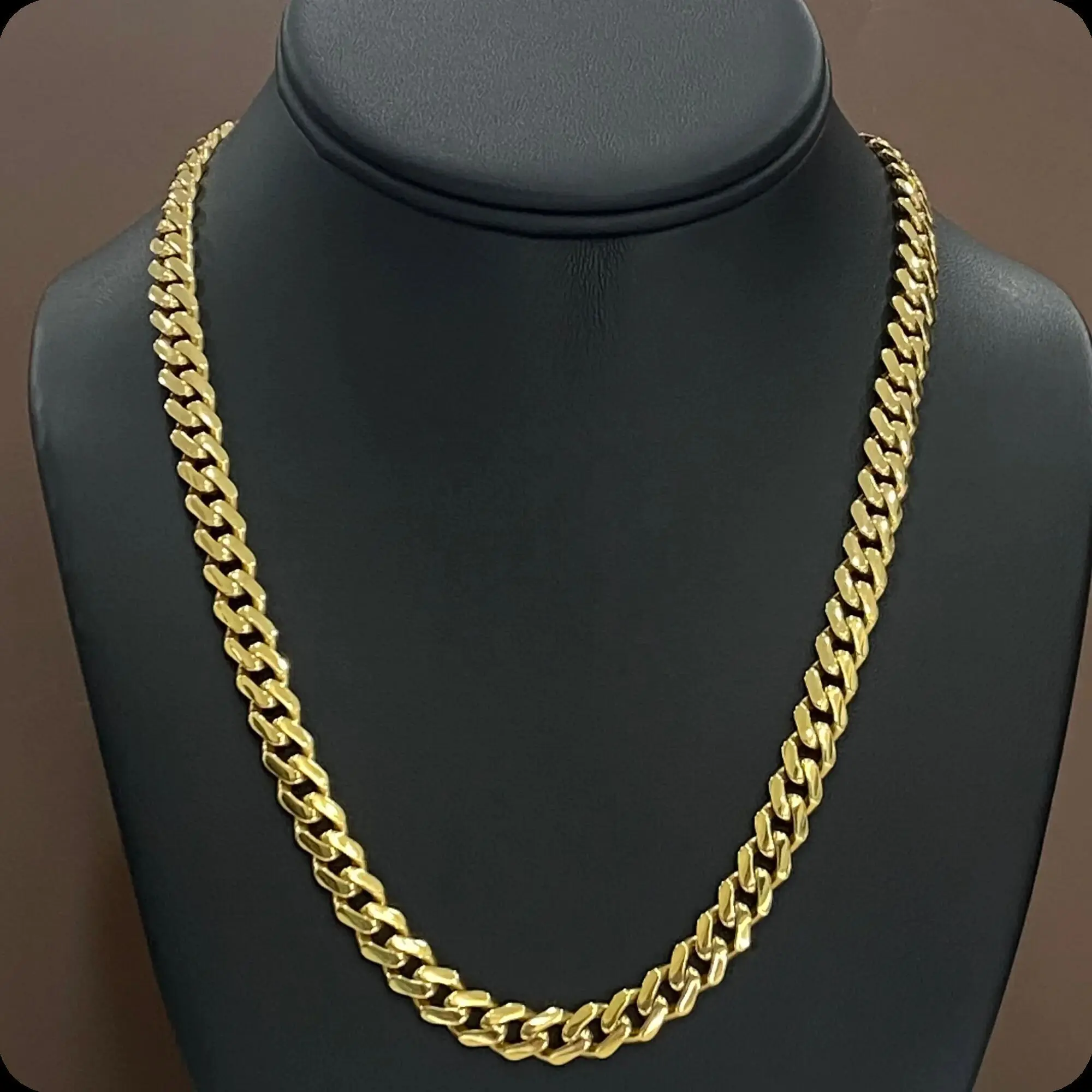 

SPEEDIN Custom 6MM 8MM 10K 14K Solid Gold Real Gold Cuban Link Chain / 30gr / 9.2mm / 24in Fine Jewelry For Men