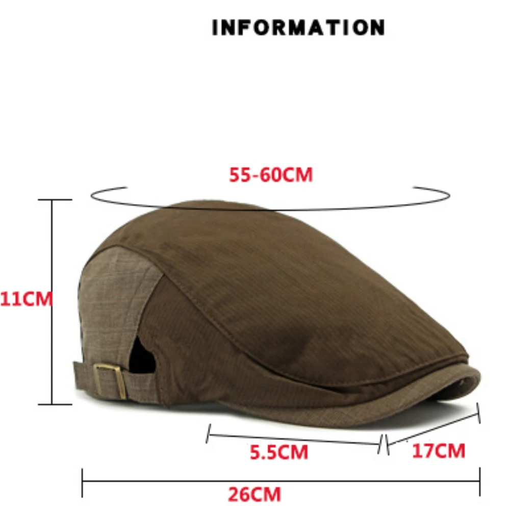 HT4723 Men Berets New Spring Summer Sun Hat Women Breathable Ivy Flat Cap Vintage Artist Painter Beret Hat Male Female Beret Cap - Image 3