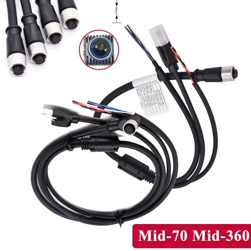 1 To 3 M12 Mid-70 Mid-360 High-Flex Power Network Cable Compatible with DJI Livox LiDAR DC Male/Female XT60 Male Waterproof