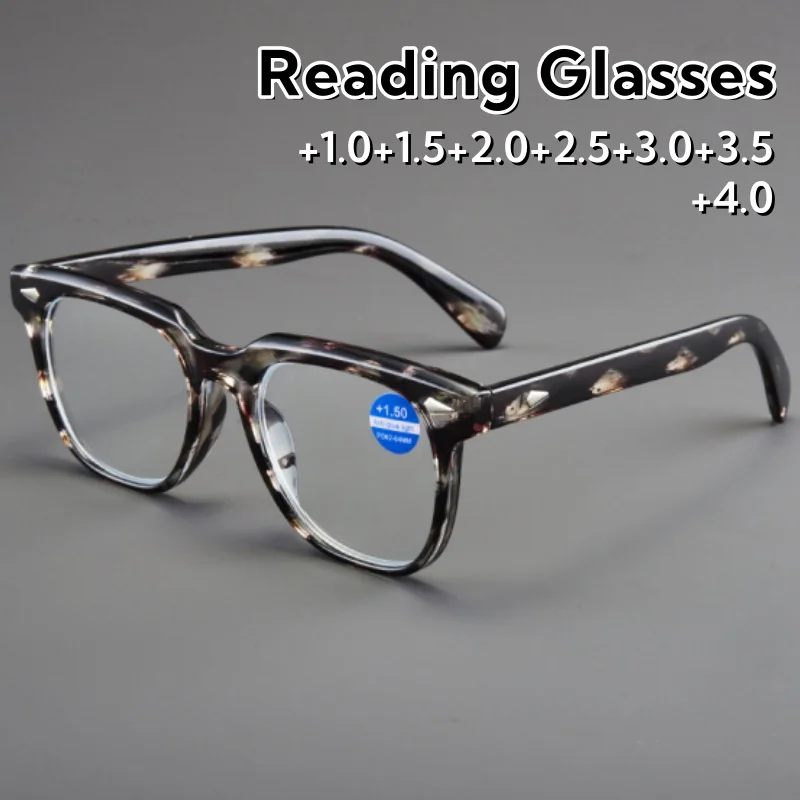 

Simplicity Large Square Frame Reading Glasses HD Elegant Ultra Light Comfortable Anti-Blue Light Eyeglasses +1.0 To +4.0