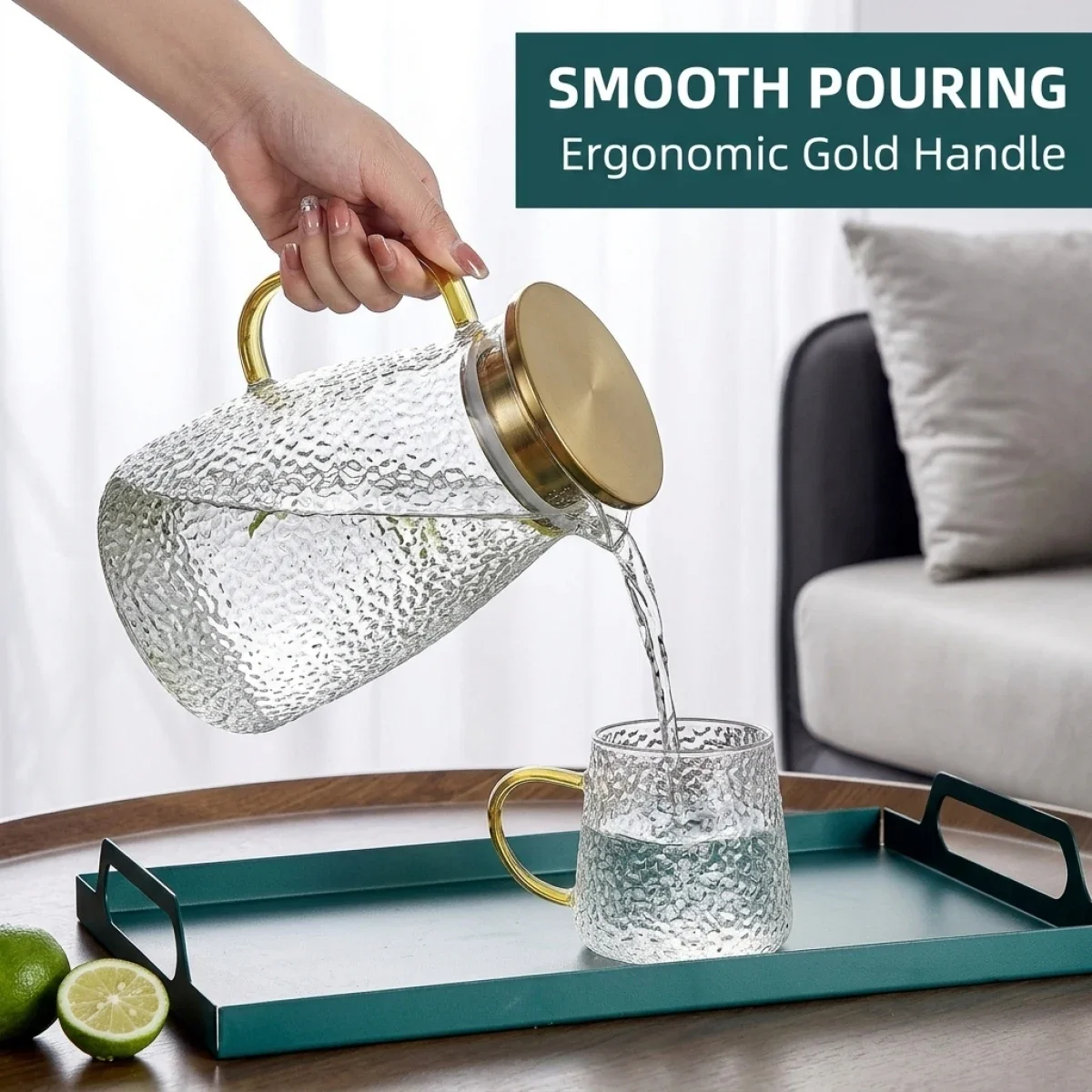 Iceberg Hammer Kettle – Explosion-Proof Glass, Fast Water Flow, Perfect for Tea/Coffee, Kitchen Must-Have