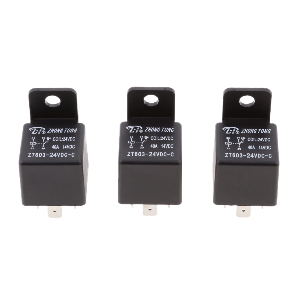 24V 40A 5 Pin SPDT Relays with Harness Socket Car Truck High Power Relay Switch Kit for Automotive DIY