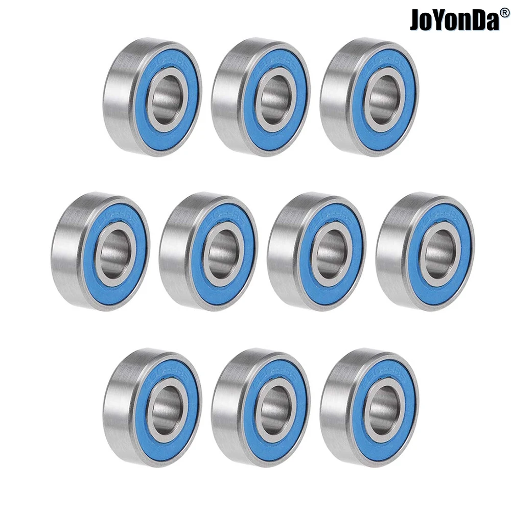 Various Sizes Blue Rubber Sealed Ball Bearing for RC Model Car Plane Ship, 10pcs/packge