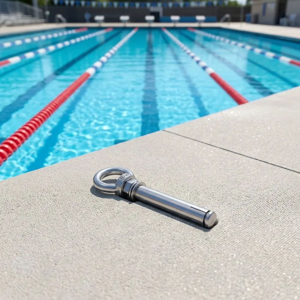 35mm Metal Expansion Screw for Swimming Pool Lane Lines For Durable Water-Resistant Fixing Hardware for Aquatic Facilities