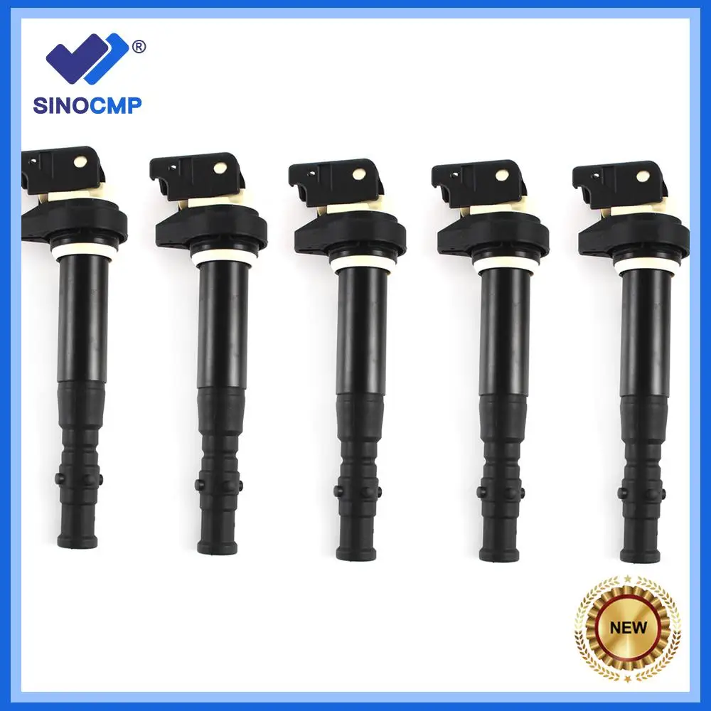 5pcs New Ignition Coils For BMW M5 M6 5.0L V10 E60 E63 E64 12137841556 2006-2010 Engine Car Parts