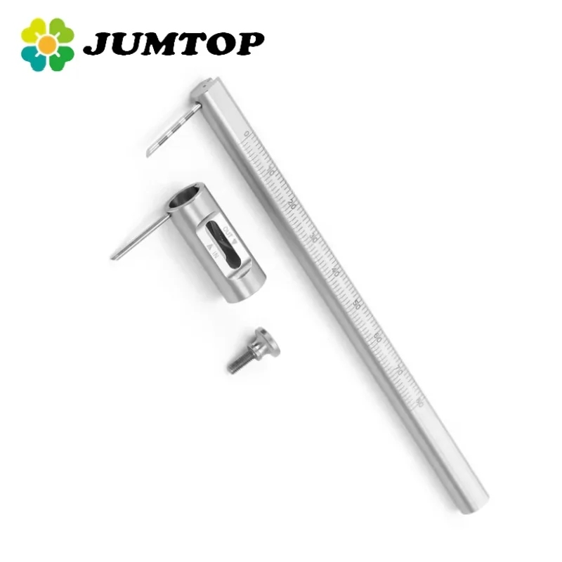 

JUMTOP стоматологический ортодонтический скользящий штангенциркуль 0-80 мм двухсторонняя шкала имплантат измерительный прибор стоматологический инструмент