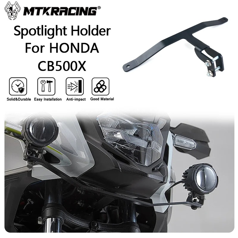 

MTKRACING Spotlight Holder For HONDA CB500X 2017-2024 Motorcycle Auxiliary Fog Light Mounting Brackets Spotlight Holder