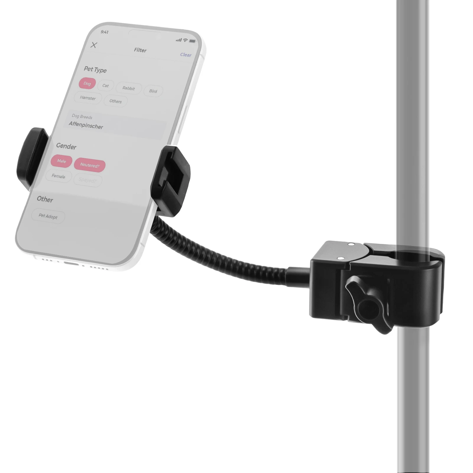 

Adjustable Phone Mic Stand Holders Mic Stand Phone Holder for Mic Stands / Tripod Stands, Music Stands Phone Holders