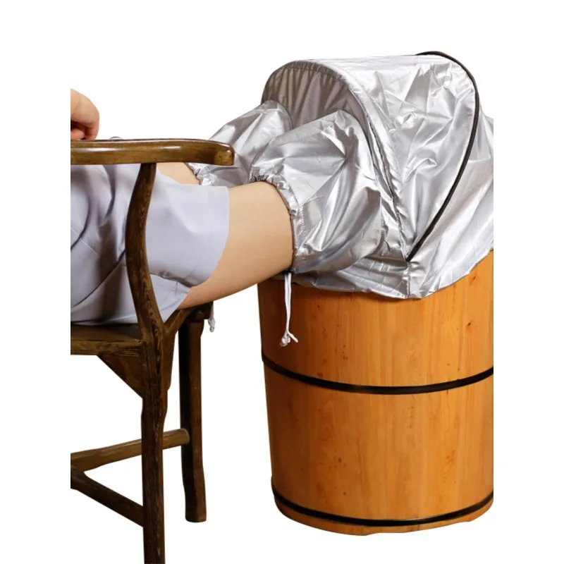 Fumigation heating foot soaking wooden bucket for household use, wooden foot soaking bucket for lower leg foot bath height