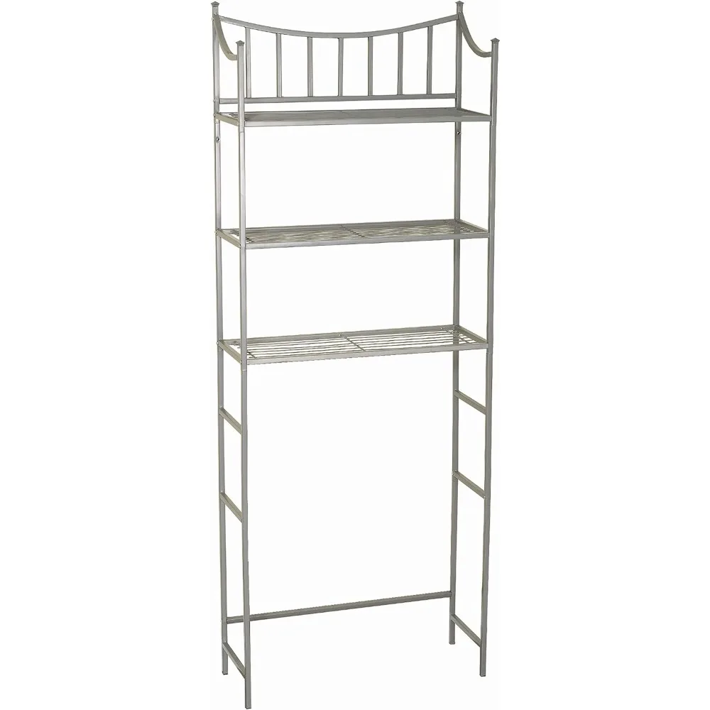 

Space-Saving Bathroom Cabinet, Satin Nickel Finish, 9.5D x 25.19W x 66.38H Inches