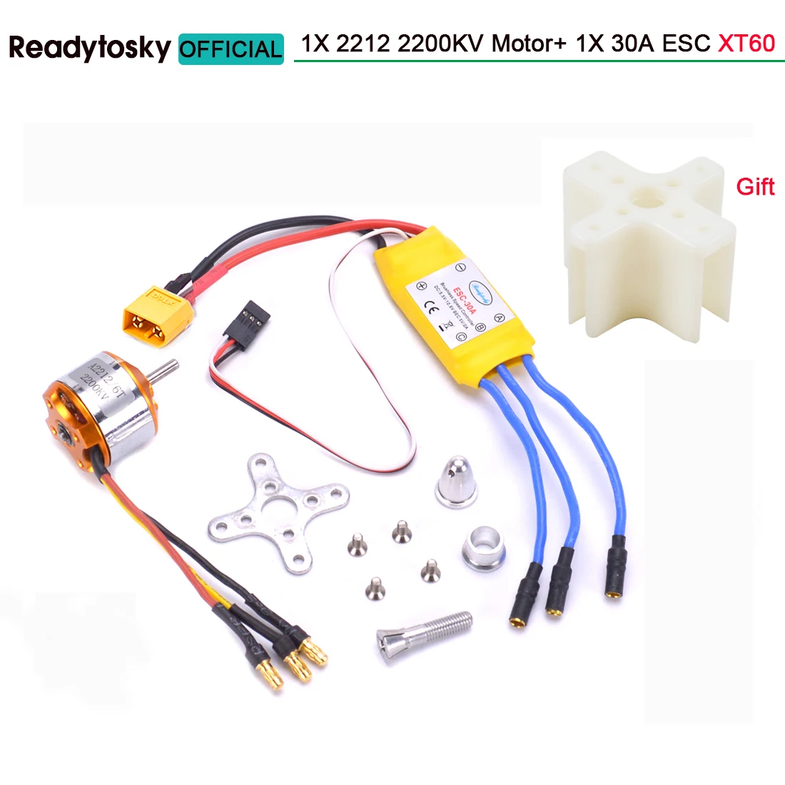 A2212 2212 1400KV 2200KV Bürstenloser Motor 30A ESC SG90 9G Micro Servo 6 Zoll / 8 Zoll Propeller für RC Starrflügelflugzeug Hubschrauber