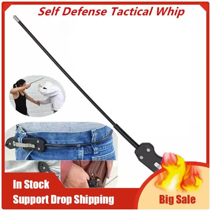 

A70U New Portable Martial Arts Kudo Whip Wire Whip Staff Self-Defense Supplies Forcombat Quick Strike Personal