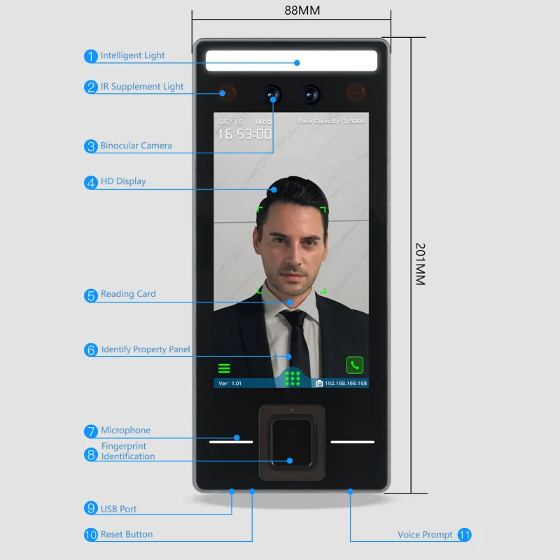 Biometric Time Attendance System Fingerprint Scanner Face Recognition Rfid Code Access access control  Системы распознавания лиц