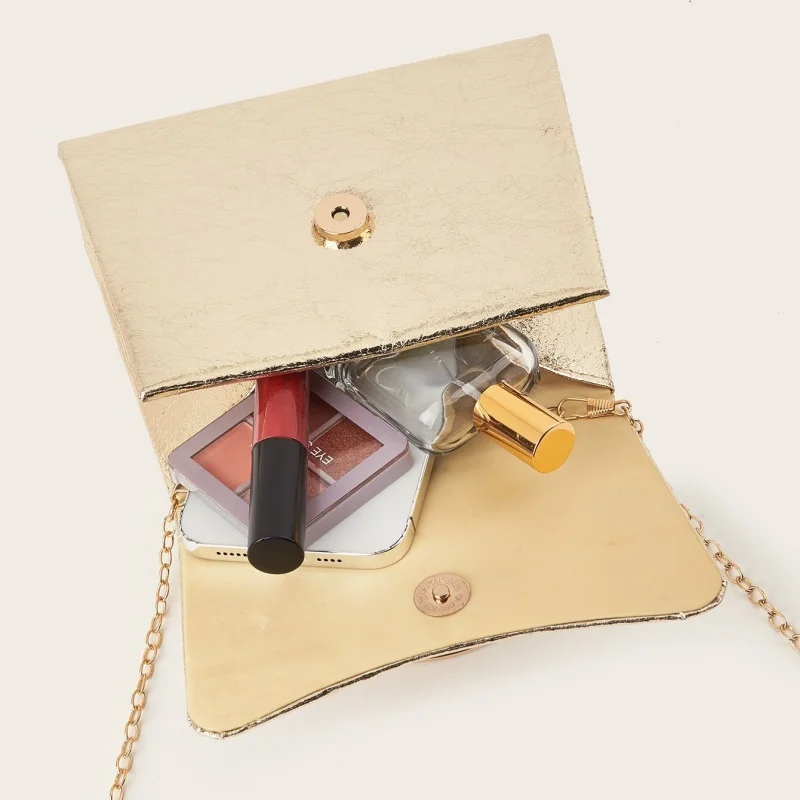 Elegante luxe getextureerde avondclutch Glanzend metallic Prachtig Stijlvol Compact Chic Formeel Prachtig voor dinerfeestbanket