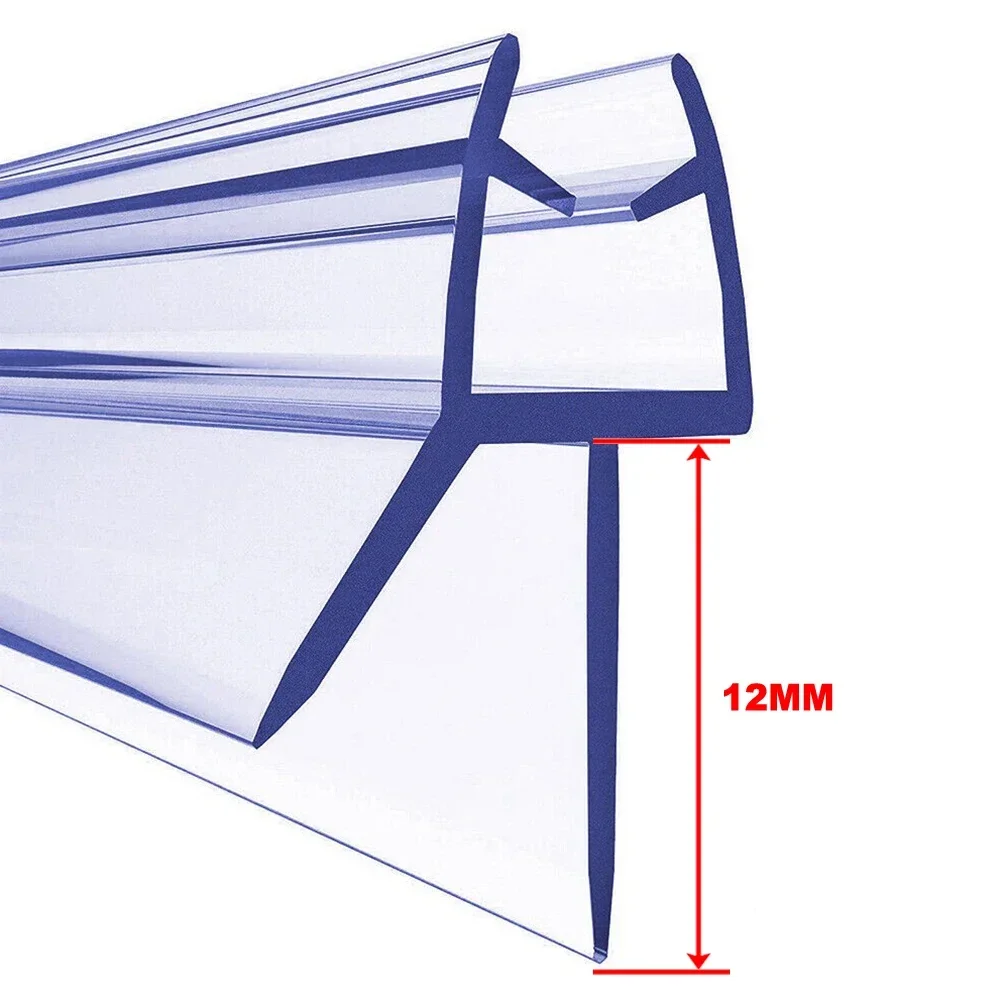 2 uds 50cm tira de ducha de baño sello para pantallas puertas se adapta a sellos de vidrio de 4-6mm huecos tira de sellado de PVC accesorios de baño