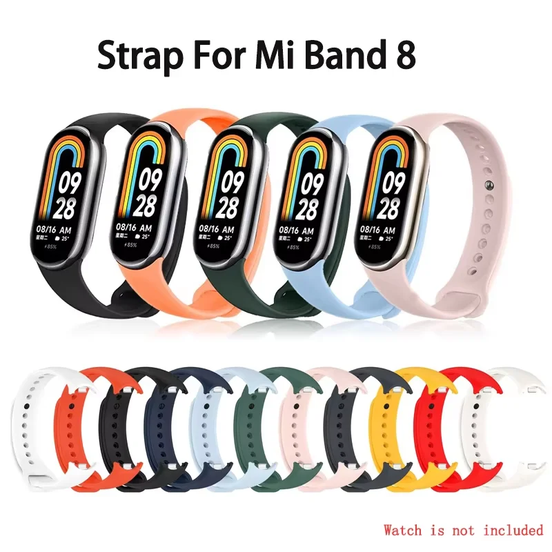 Silicone Strap for Xiaomi Mi Band 8 Strap NFC Sport Rubber Bracelet Wristband Pulseira Correa For Mi 8 Smart Watch Accessories