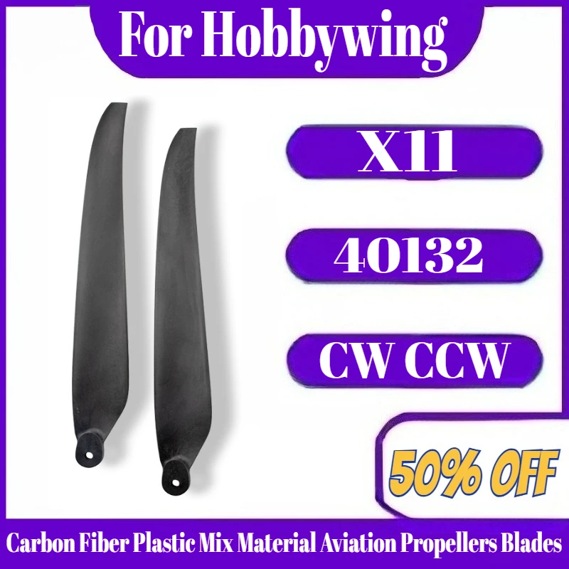

Folding 40132 Carbon Fiber Plastic Mix Material Aviation Propellers Blades CW CCW Paddle For Hobbywing X11 Power System Motor