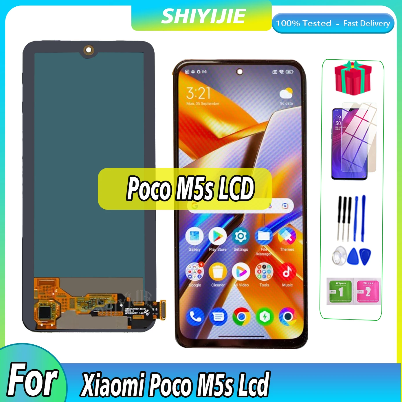 

AMOLED 6.43'' For Xiaomi Poco M5s Lcd Display Touch Screen Panel Digitizer Assembly With Frame For POCOM5s 2207117BPG Replacemen