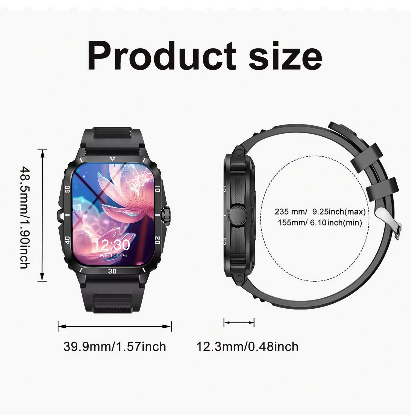 ساعة ذكية جديدة 2025، يمكن أن تصنيع واستقبال المكالمات وتذكير الرسائل وتشغيل الموسيقى، مناسبة لهواتف iPhone وAndroid