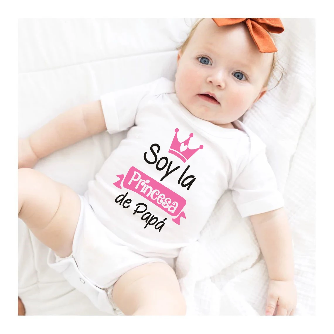 

Soy La Princesa De Papa Toddler Boys Girls Infant Clothes Newborn Baby Bodysuit 100% Cotton Infant Romper Father's Day Gift