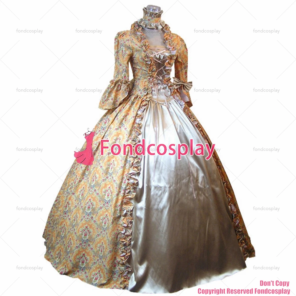 fondcosplay Gothic Lolita Punk Medieval Gown Figure Long Evening cotton Dress skirt CD/TV[CK1433]